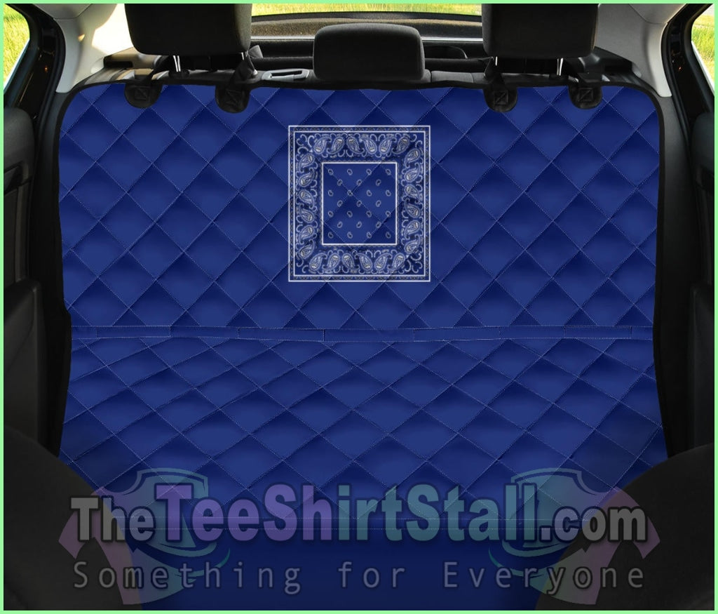 Royal Blue Bandana Car Pet Seat Covers