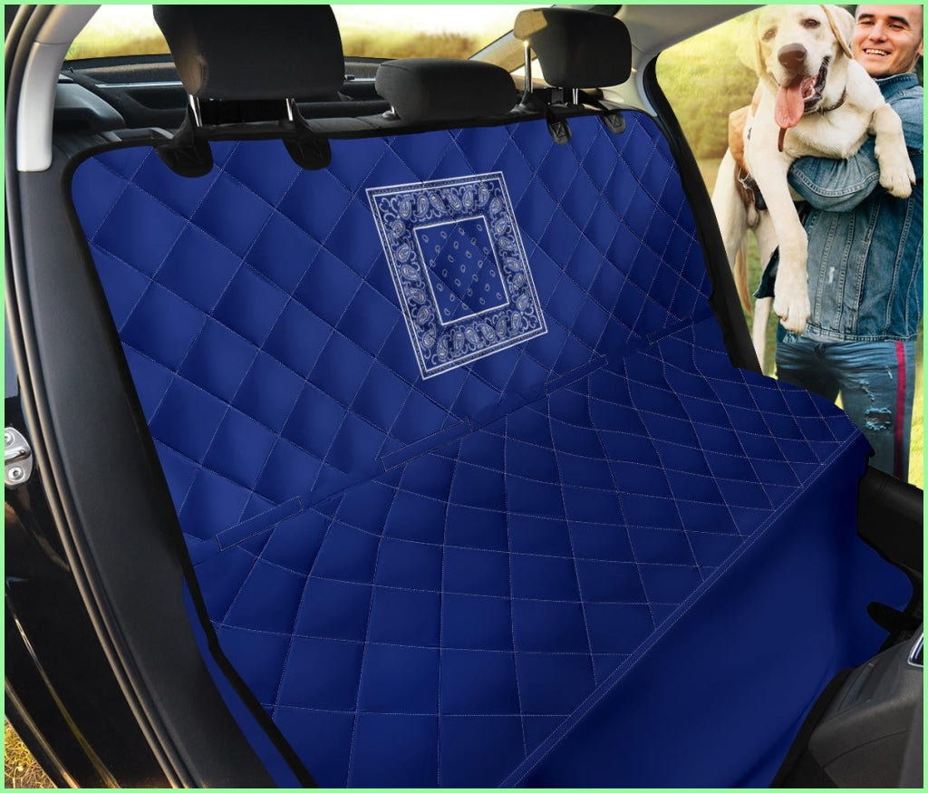 Royal Blue Bandana Car Pet Seat Covers