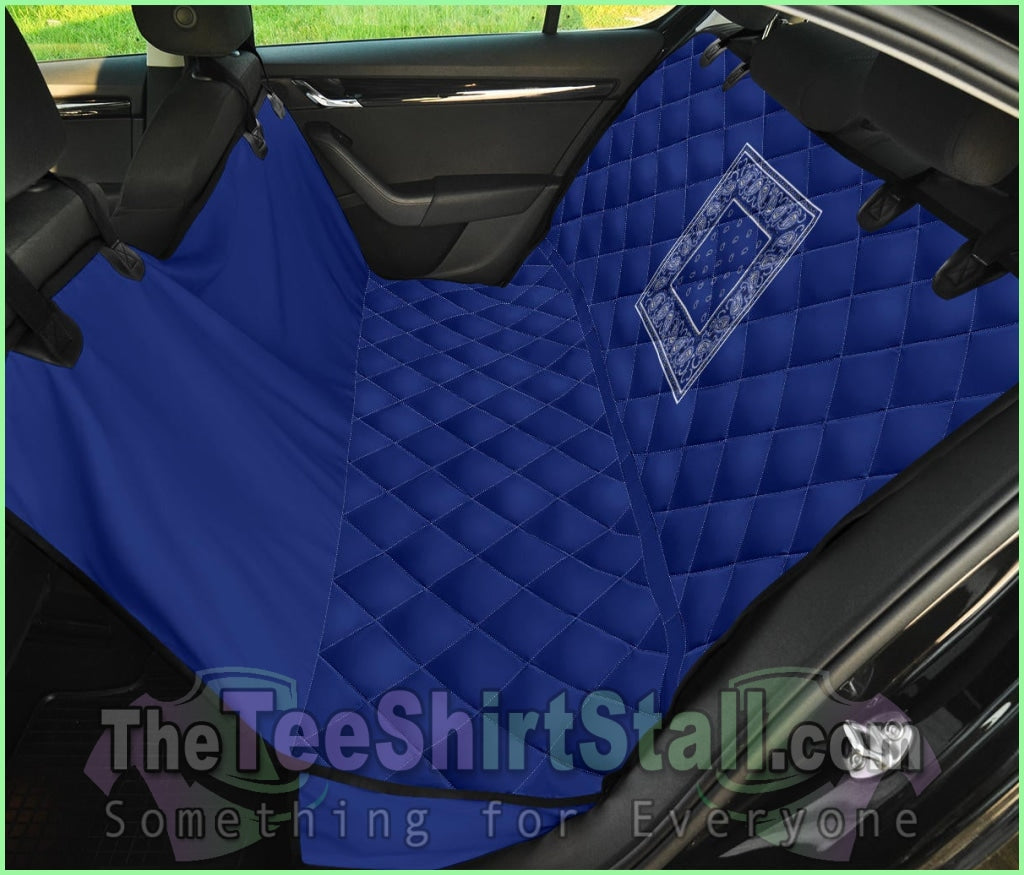 Royal Blue Bandana Car Pet Seat Covers