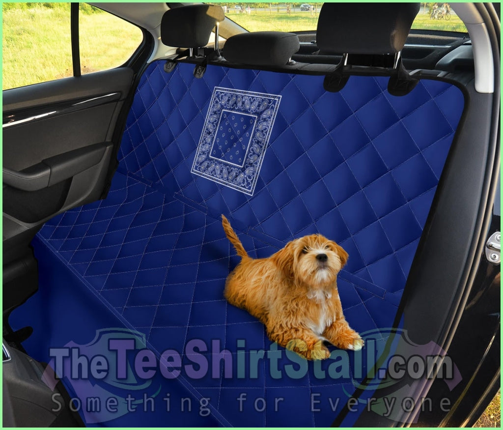 Royal Blue Bandana Car Pet Seat Covers