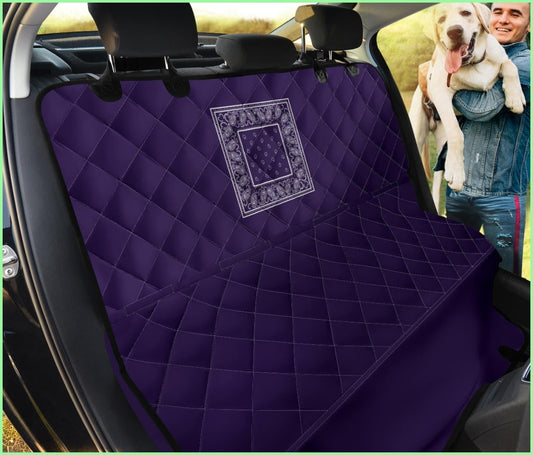 Royal Purple Bandana Car Pet Seat Covers