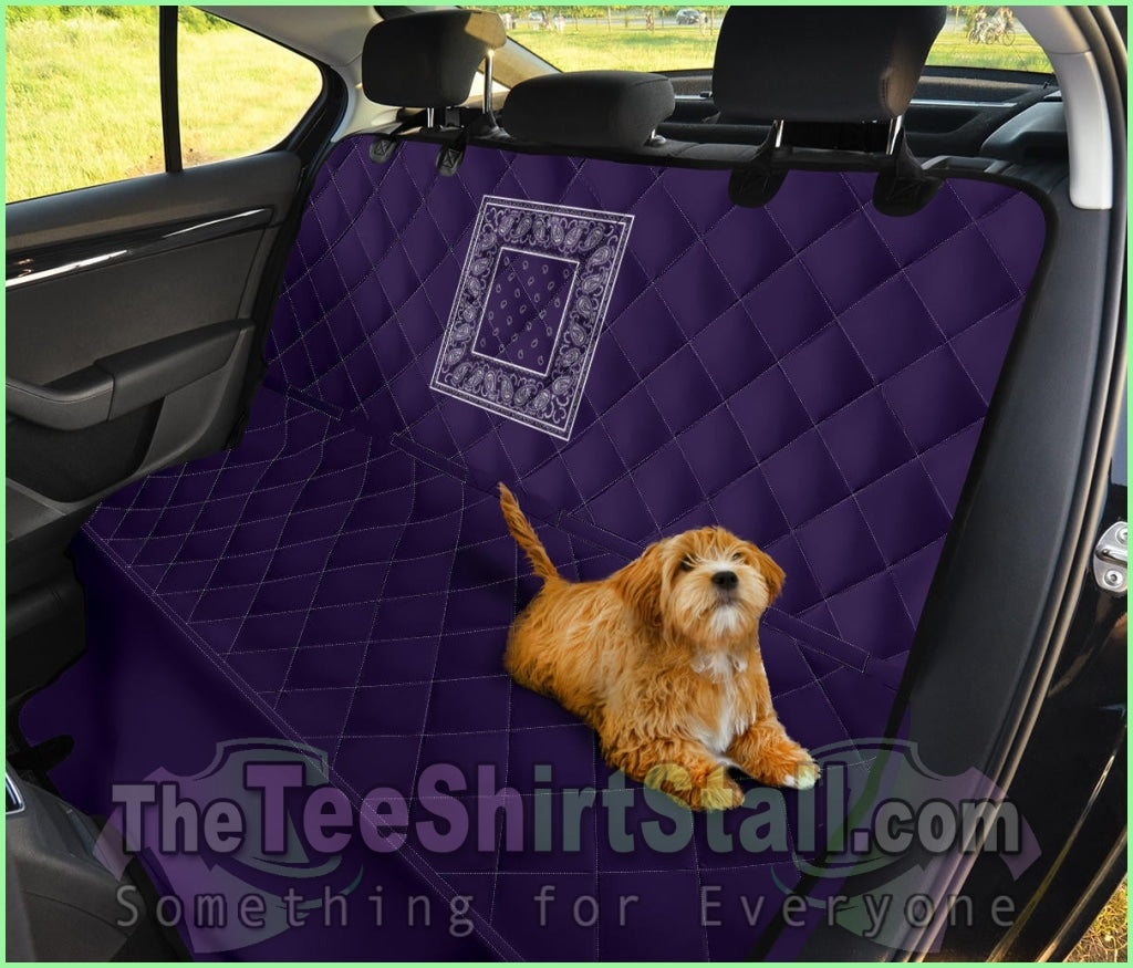 Royal Purple Bandana Car Pet Seat Covers