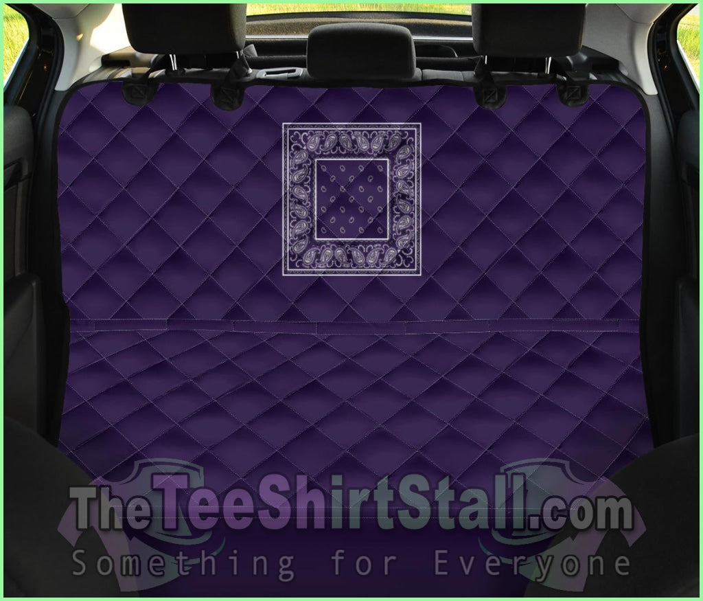 Royal Purple Bandana Car Pet Seat Covers