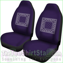 Load image into Gallery viewer, Royal Purple Bandana Car Seat Covers - Minimal
