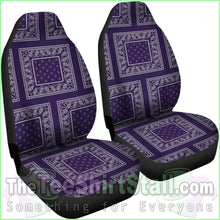 Load image into Gallery viewer, Royal Purple Bandana Car Seat Covers - Patch
