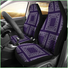 Load image into Gallery viewer, Royal Purple Bandana Car Seat Covers - Patch
