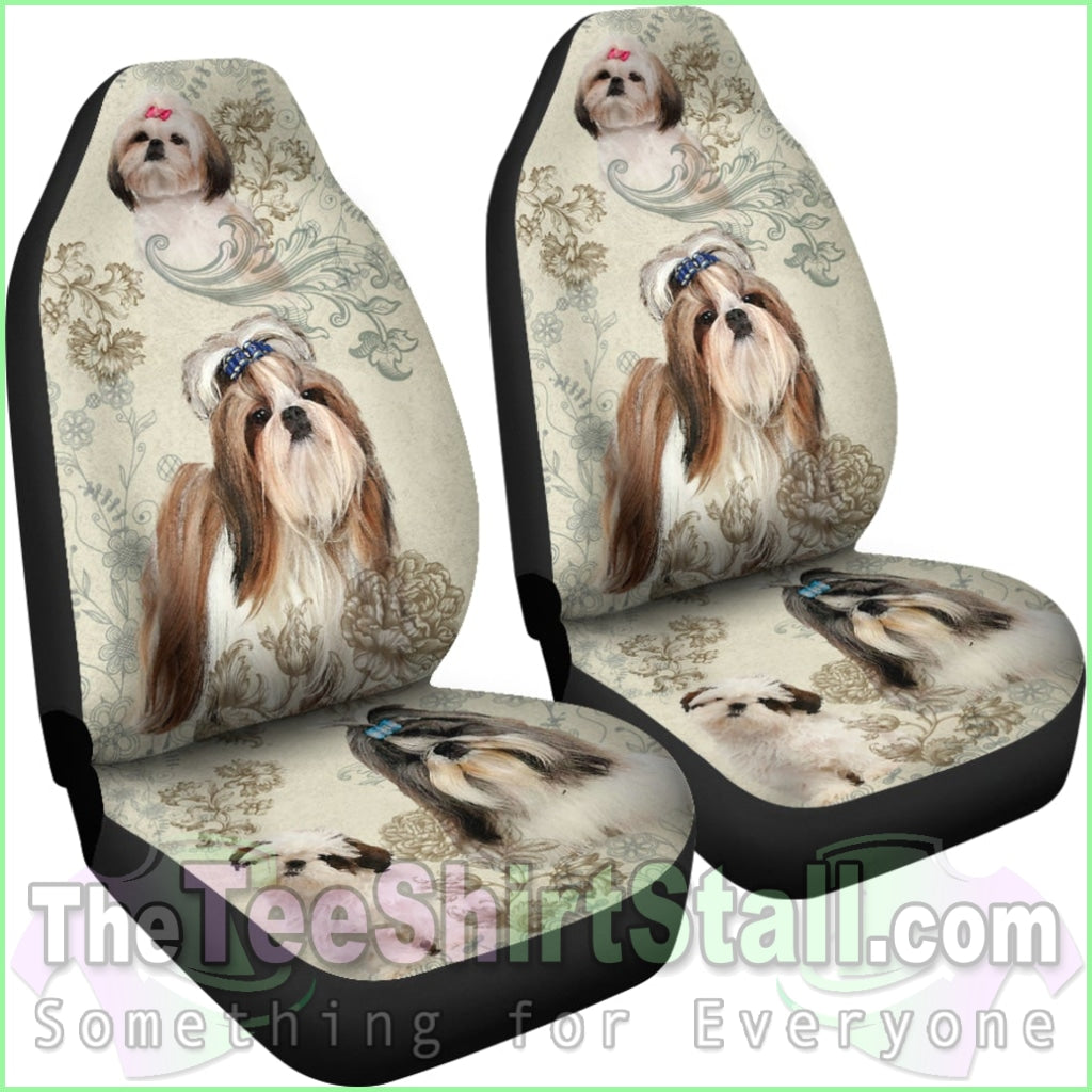 Shih Tzu Car Seat Covers (Set Of 2)