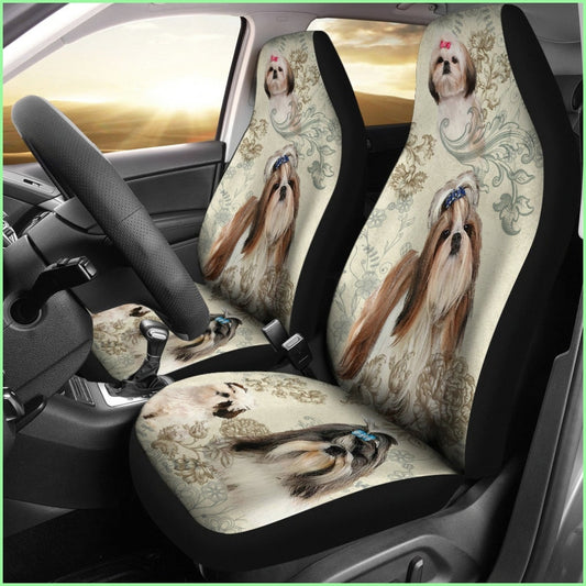 Shih Tzu Car Seat Covers (Set Of 2)