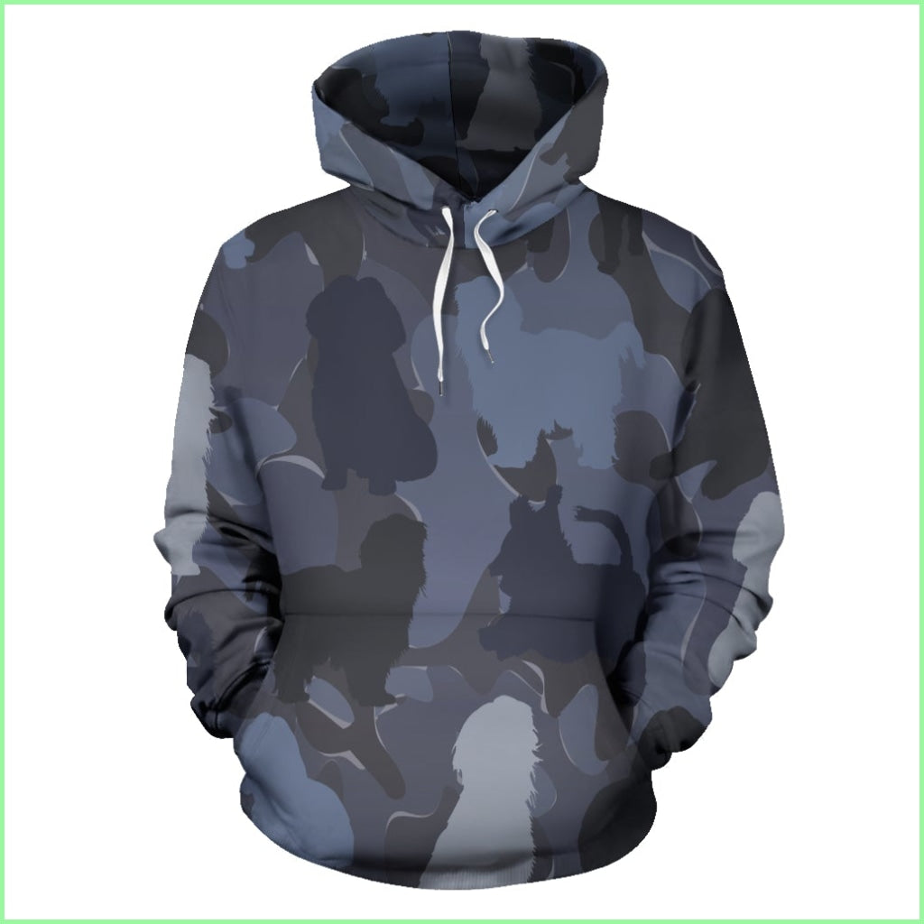 Shih Tzu Dark Blue Mens Hoodieshih / S