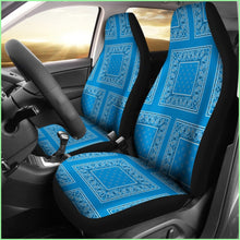 Load image into Gallery viewer, Sky Blue Bandana Car Seat Covers - Patch
