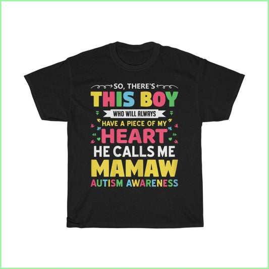 So Theres This Boy Autism Tee L / Black T-Shirt