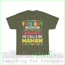 Load image into Gallery viewer, So Theres This Boy Autism Tee S / Military Green T-Shirt
