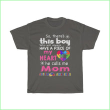 Load image into Gallery viewer, So Theres This Boy (Mom) Autism Tee L / Charcoal T-Shirt
