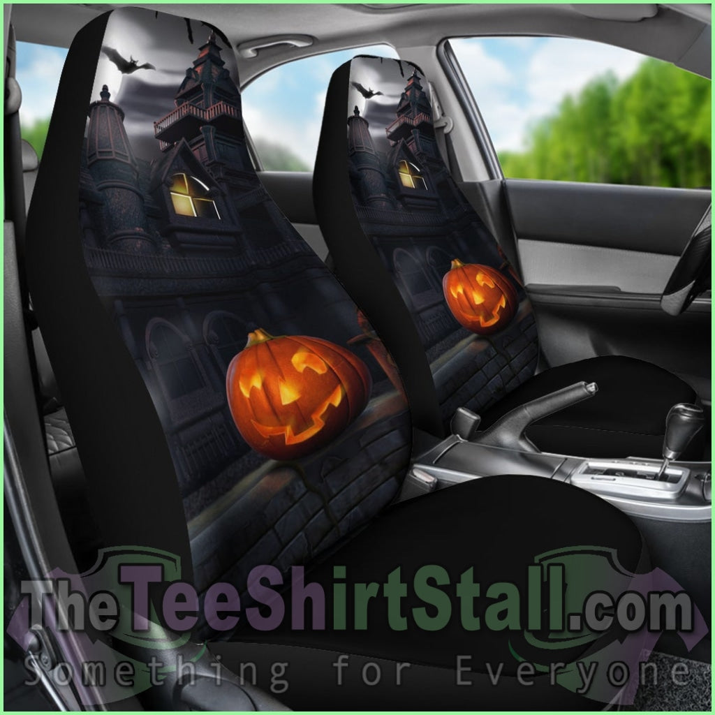 Spooky House Halloween Car Seat Covers