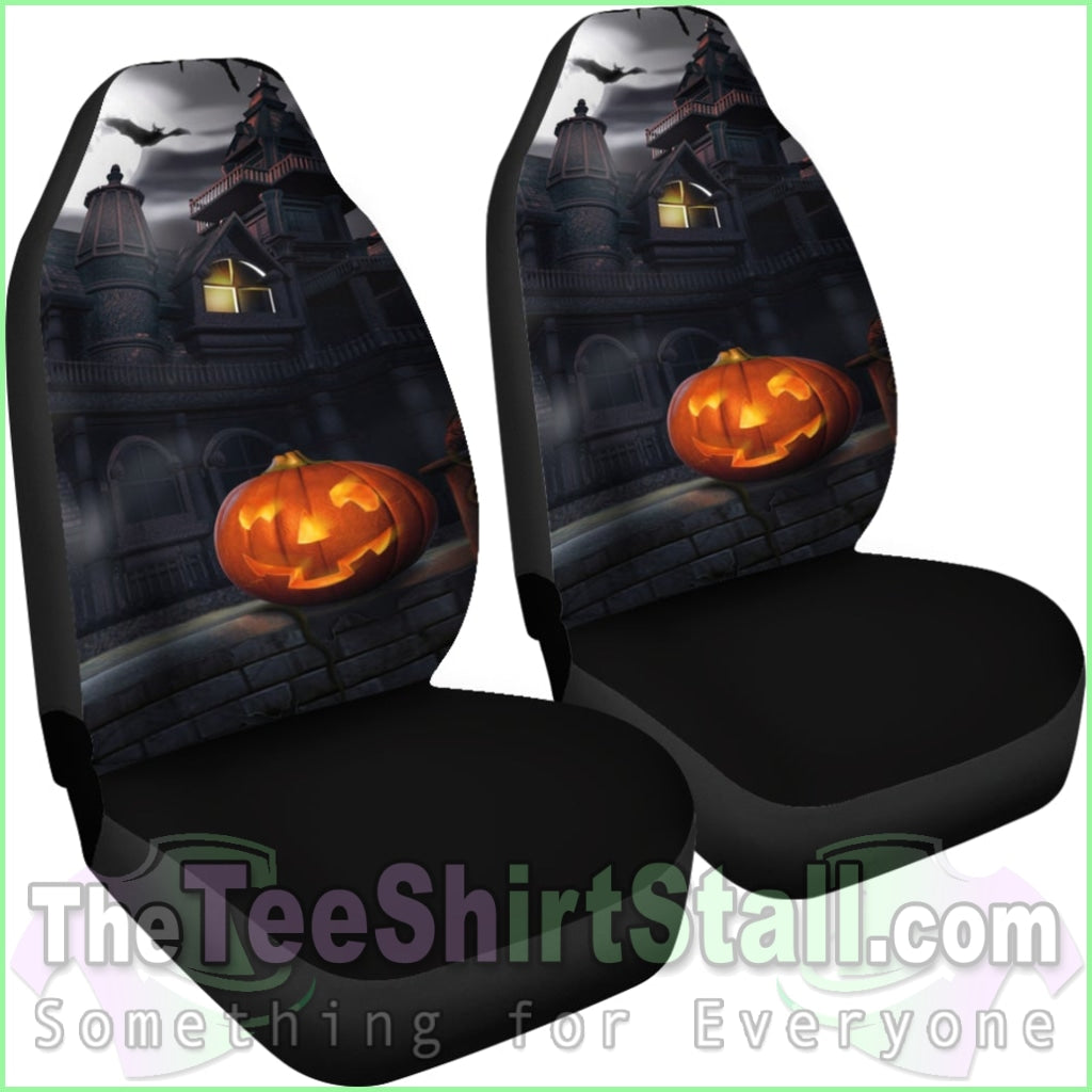 Spooky House Halloween Car Seat Covers