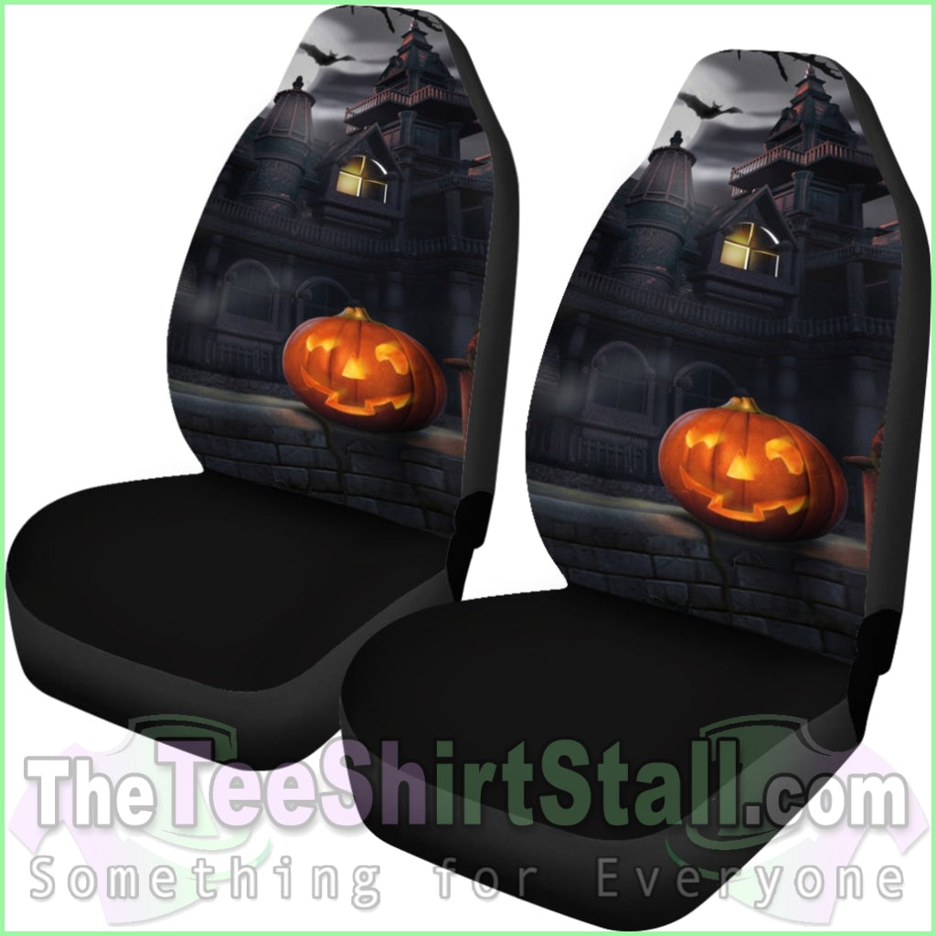 Spooky House Halloween Car Seat Covers