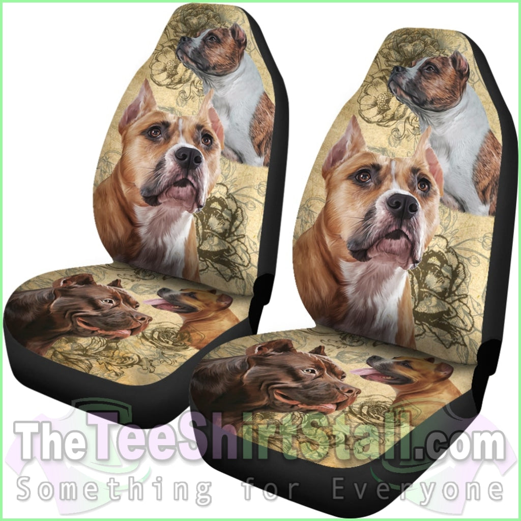 Staffordshire Bull Terrier Car Seat Covers (Set Of 2)