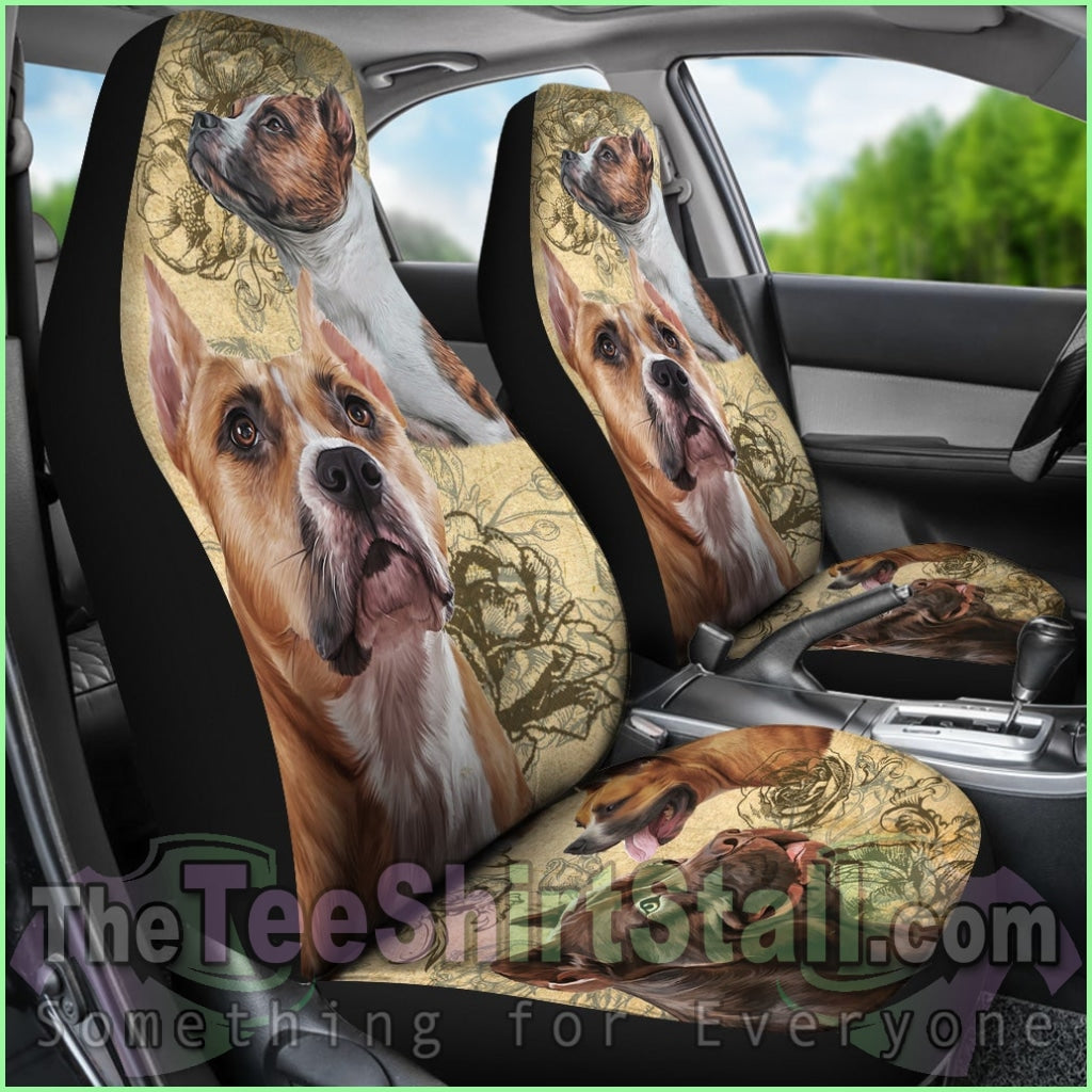 Staffordshire Bull Terrier Car Seat Covers (Set Of 2)