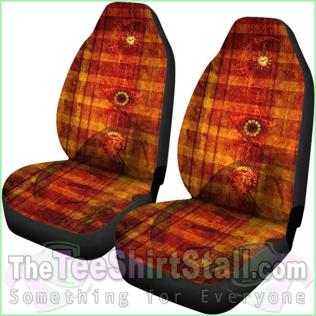 Steampunk Clock Car Seat Covers