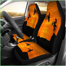 Load image into Gallery viewer, Sunset Dirt Bike Riders Car Seat Covers
