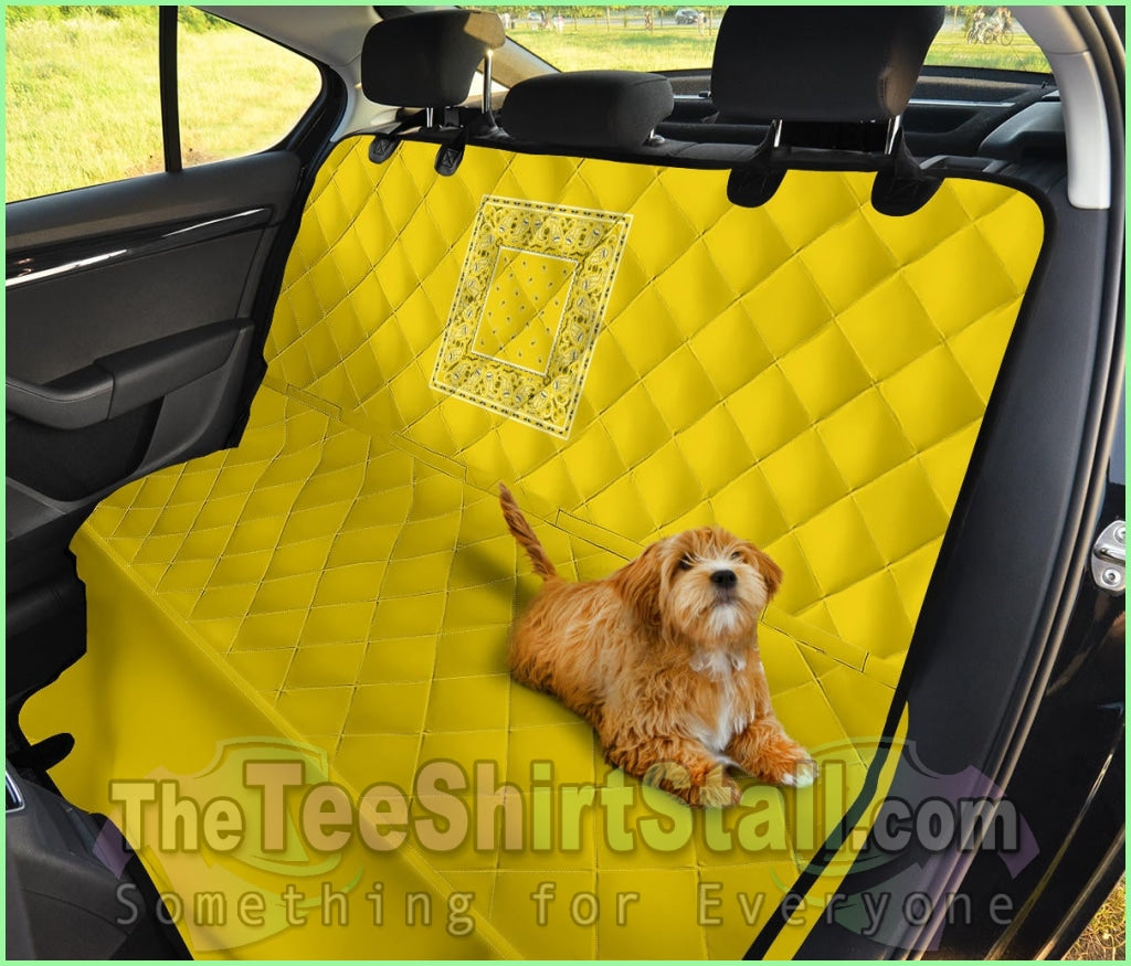 Sunshine Yellow Bandana Car Pet Seat Covers