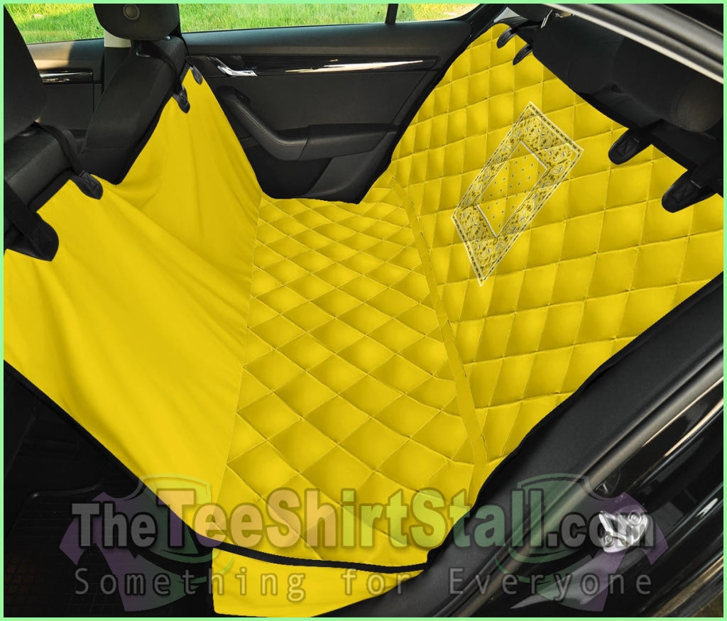 Sunshine Yellow Bandana Car Pet Seat Covers