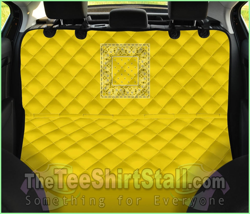 Sunshine Yellow Bandana Car Pet Seat Covers