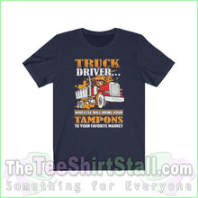 Load image into Gallery viewer, Tampons Trucker Tee Navy / Xs T-Shirt
