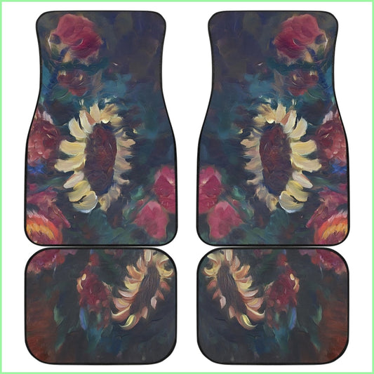 The Sunflower Bouquet Car Floor Mats From Fine Art Painting