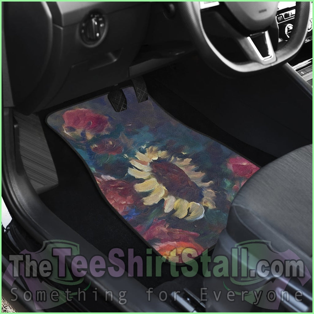 The Sunflower Bouquet Car Floor Mats From Fine Art Painting