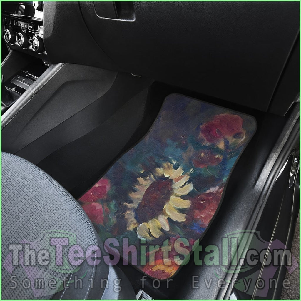 The Sunflower Bouquet Car Floor Mats From Fine Art Painting