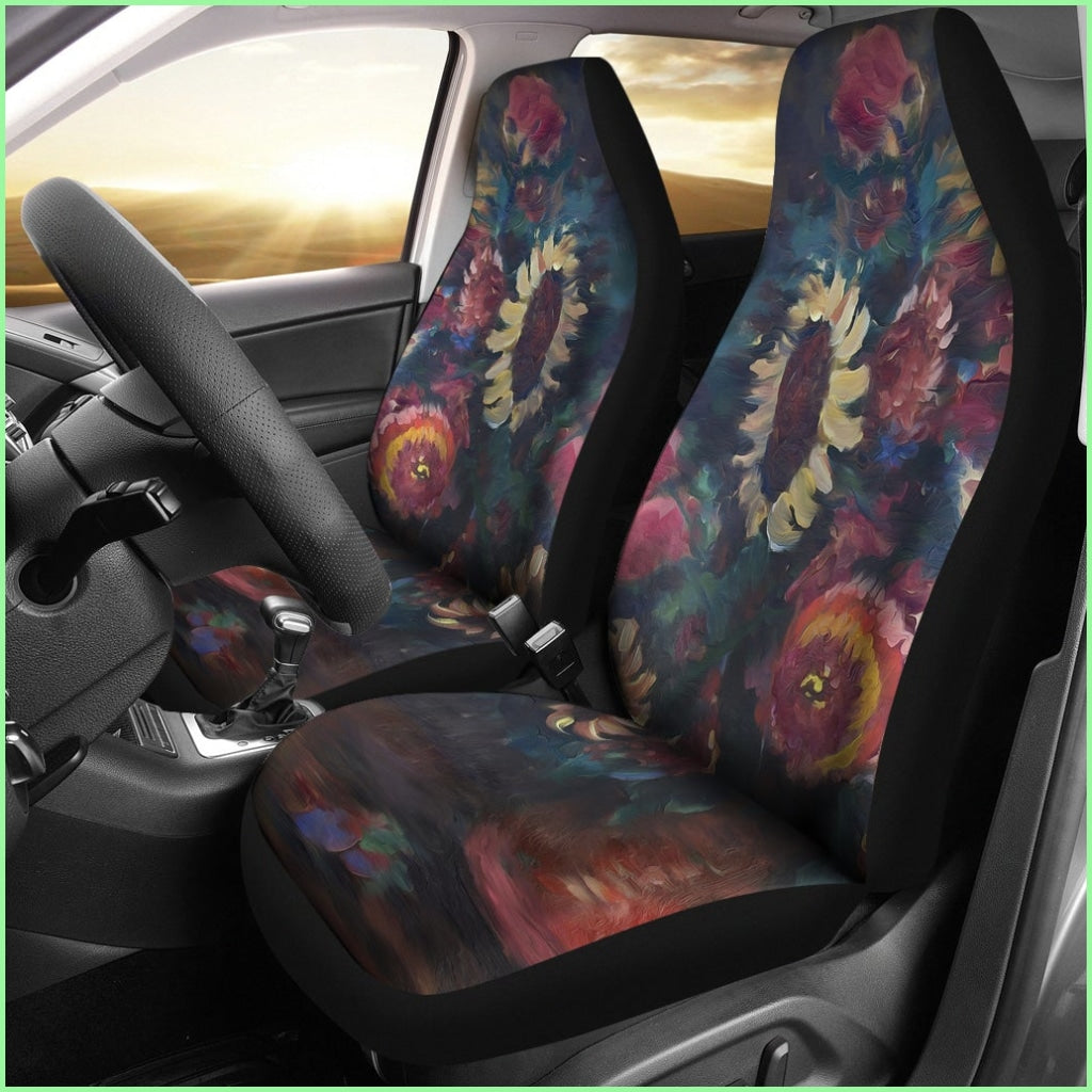 The Sunflower Bouquet Car Seat Covers From Fine Art Painting