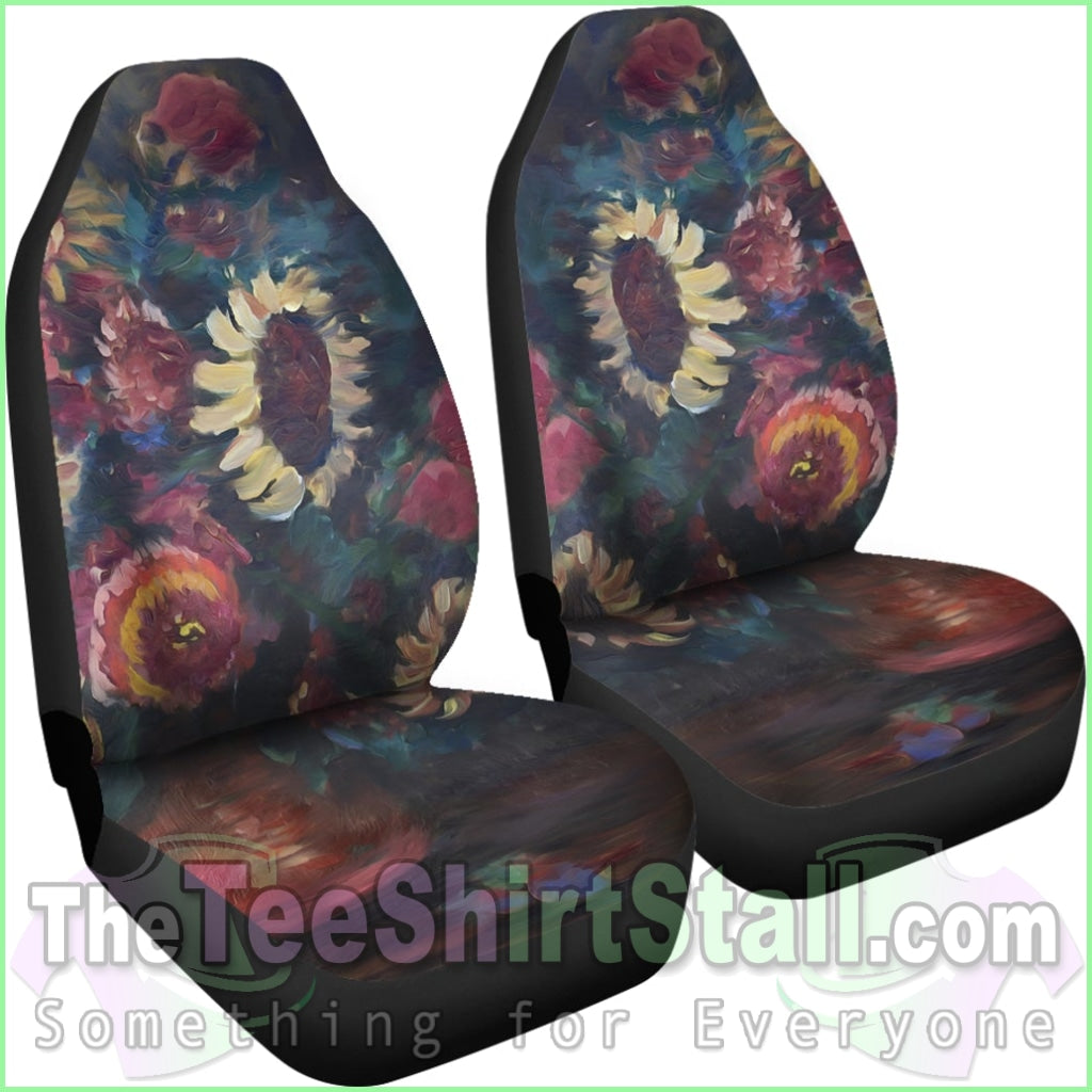 The Sunflower Bouquet Car Seat Covers From Fine Art Painting