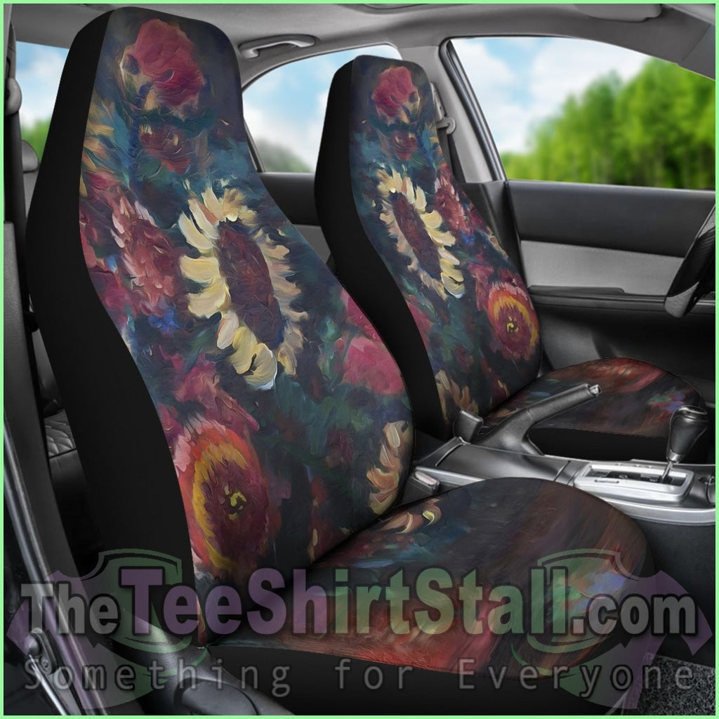 The Sunflower Bouquet Car Seat Covers From Fine Art Painting