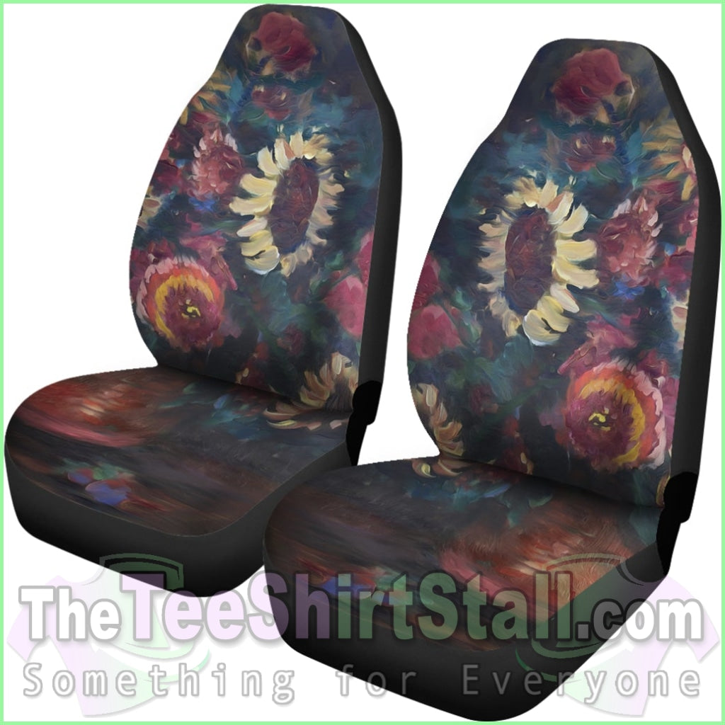 The Sunflower Bouquet Car Seat Covers From Fine Art Painting