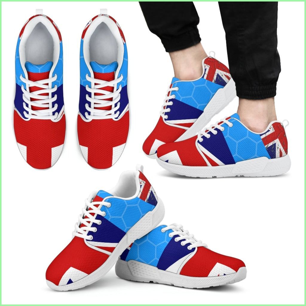 U.k. Flag Blue Mens Athletic Sneakers