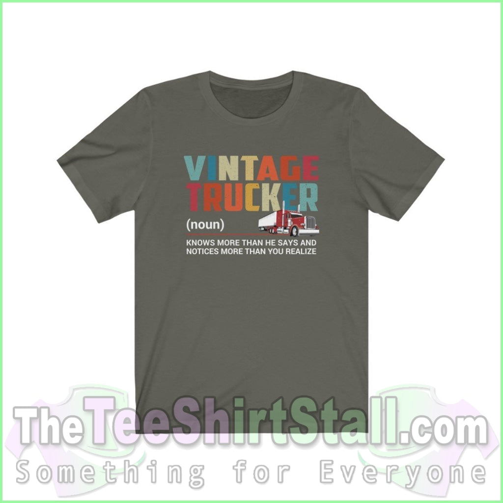 Vintage Trucker Tee Army / Xs T-Shirt