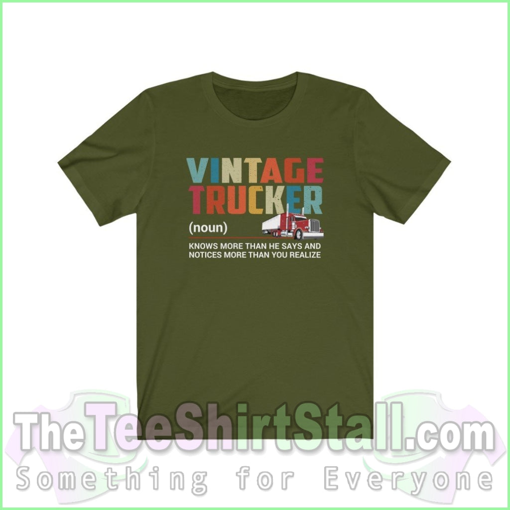 Vintage Trucker Tee Olive / Xs T-Shirt