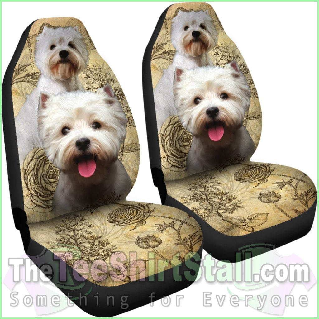 West Highland White Terrier Car Seat Covers (Set Of 2)