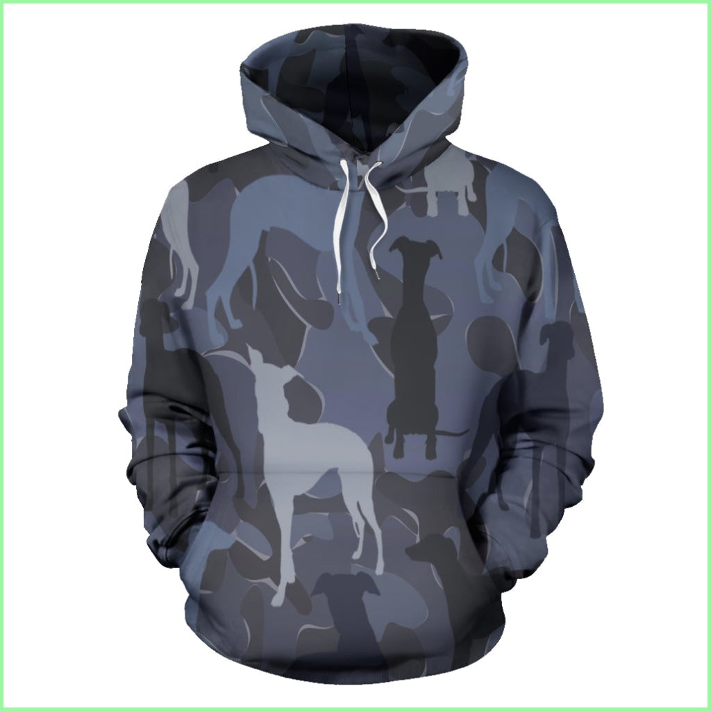 Whippet Dark Blue Mens Hoodiewhippet / S