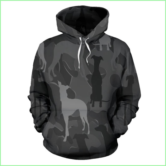 Whippet Dark Grey Mens Hoodiewhippet / S