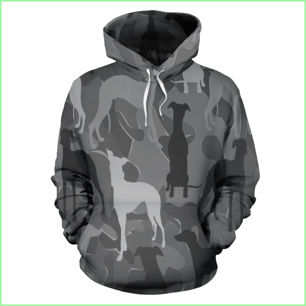 Whippet Light Grey Mens Hoodiewhippet / S