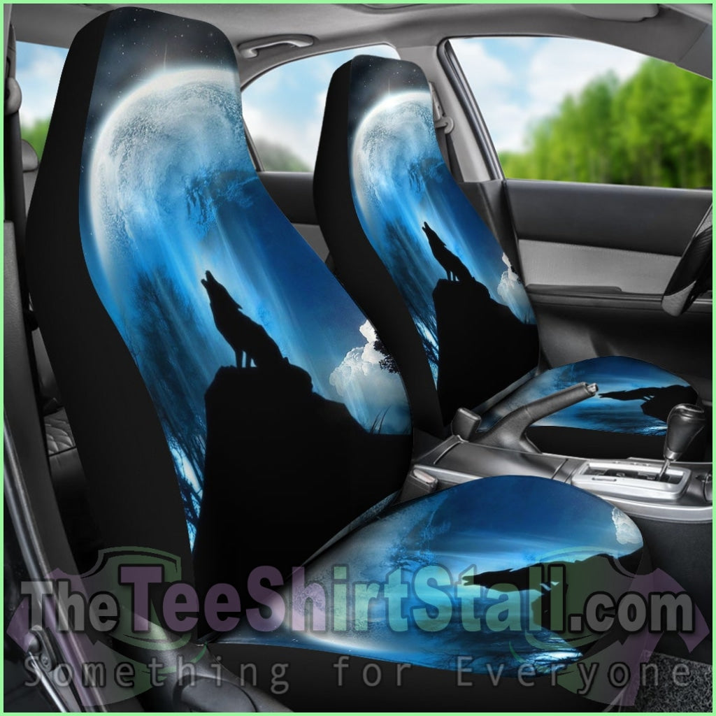 Wolf Howling Car Seat Covers