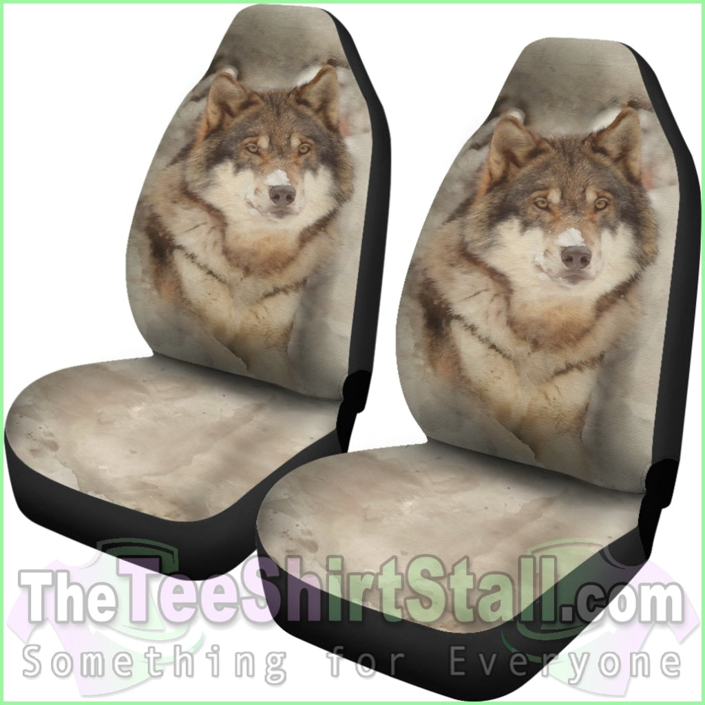 Wolf In Snow Car Seat Covers