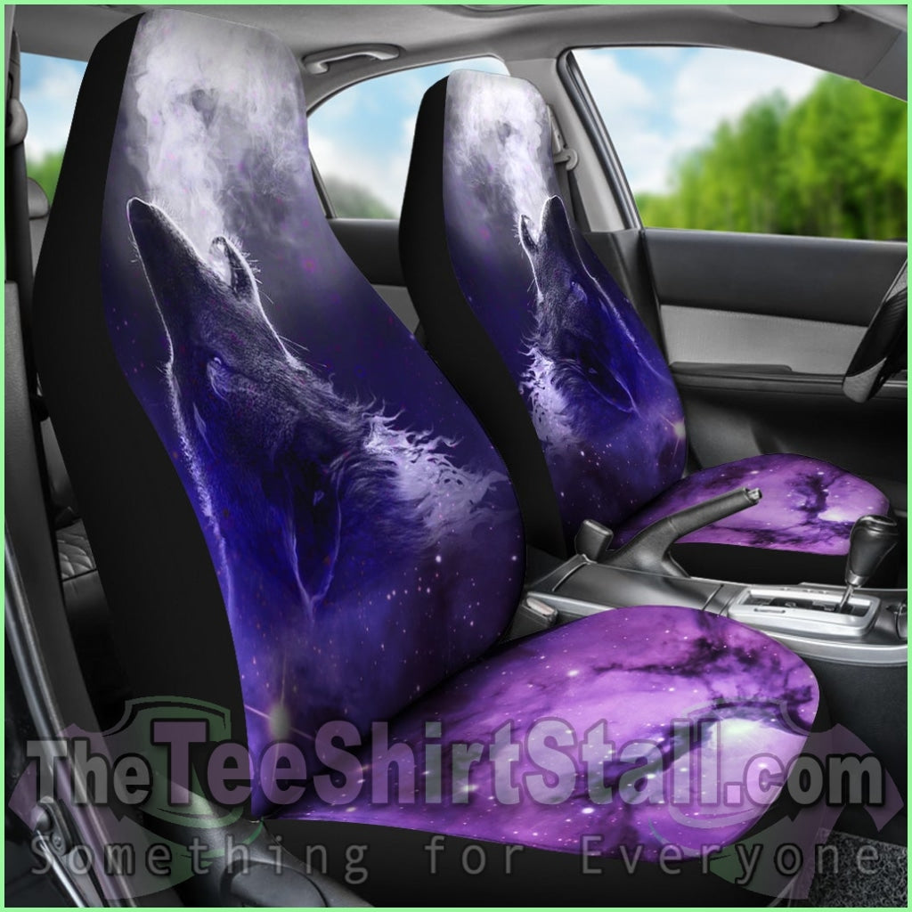 Wolf Seat Covers - Purple-Sky