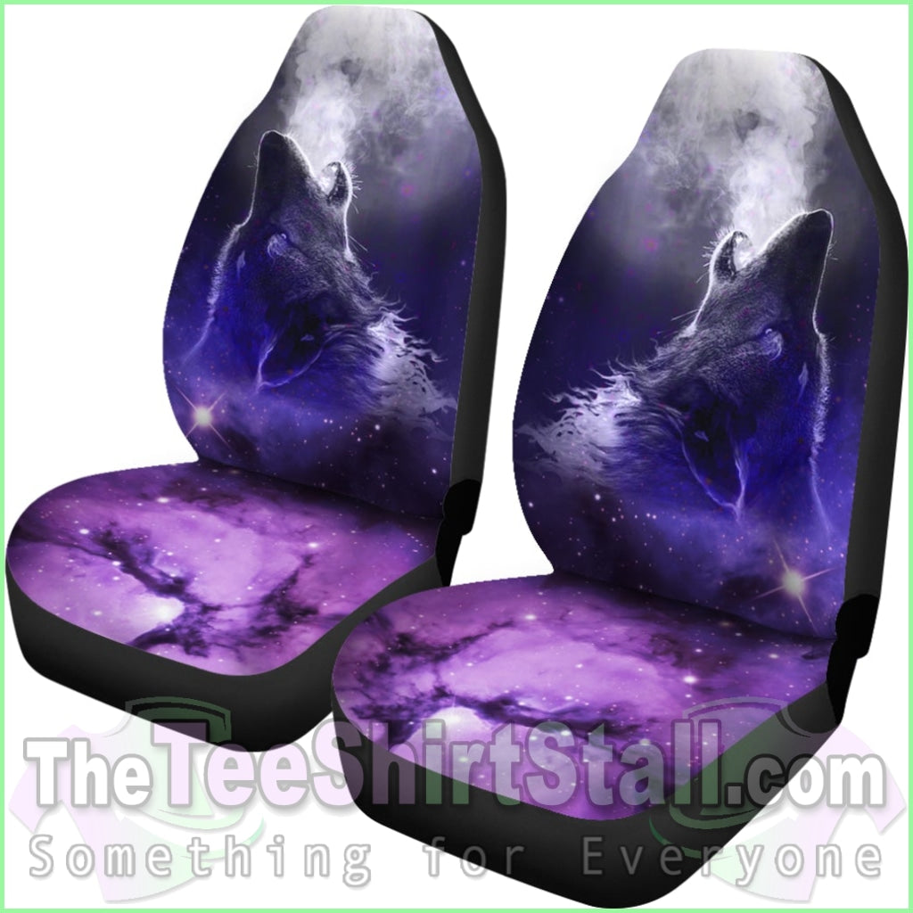 Wolf Seat Covers - Purple-Sky