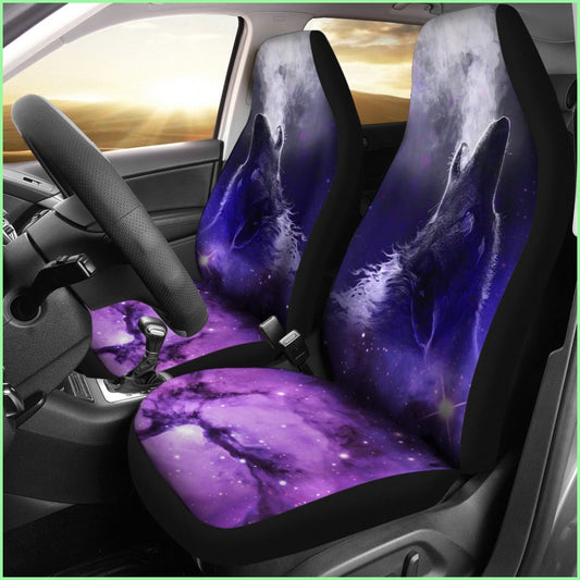 Wolf Seat Covers - Purple-Sky