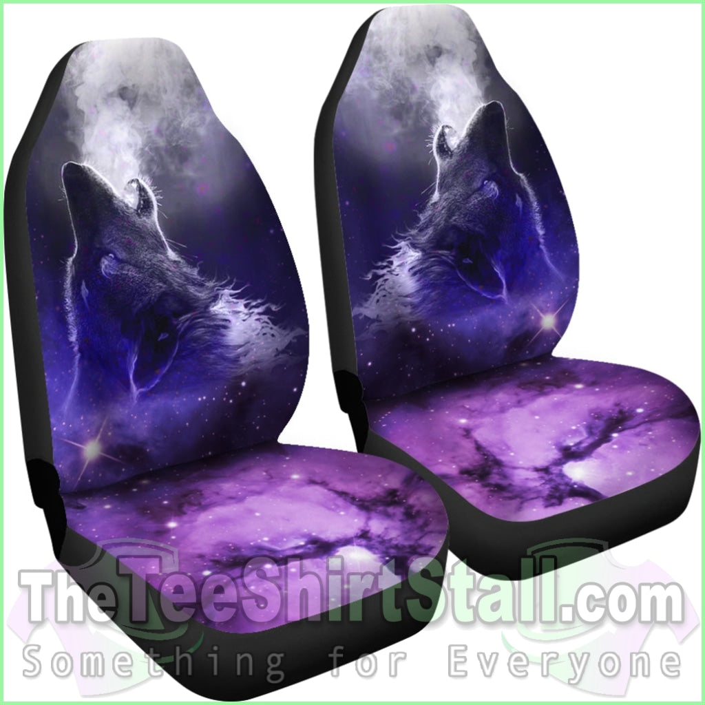 Wolf Seat Covers - Purple-Sky