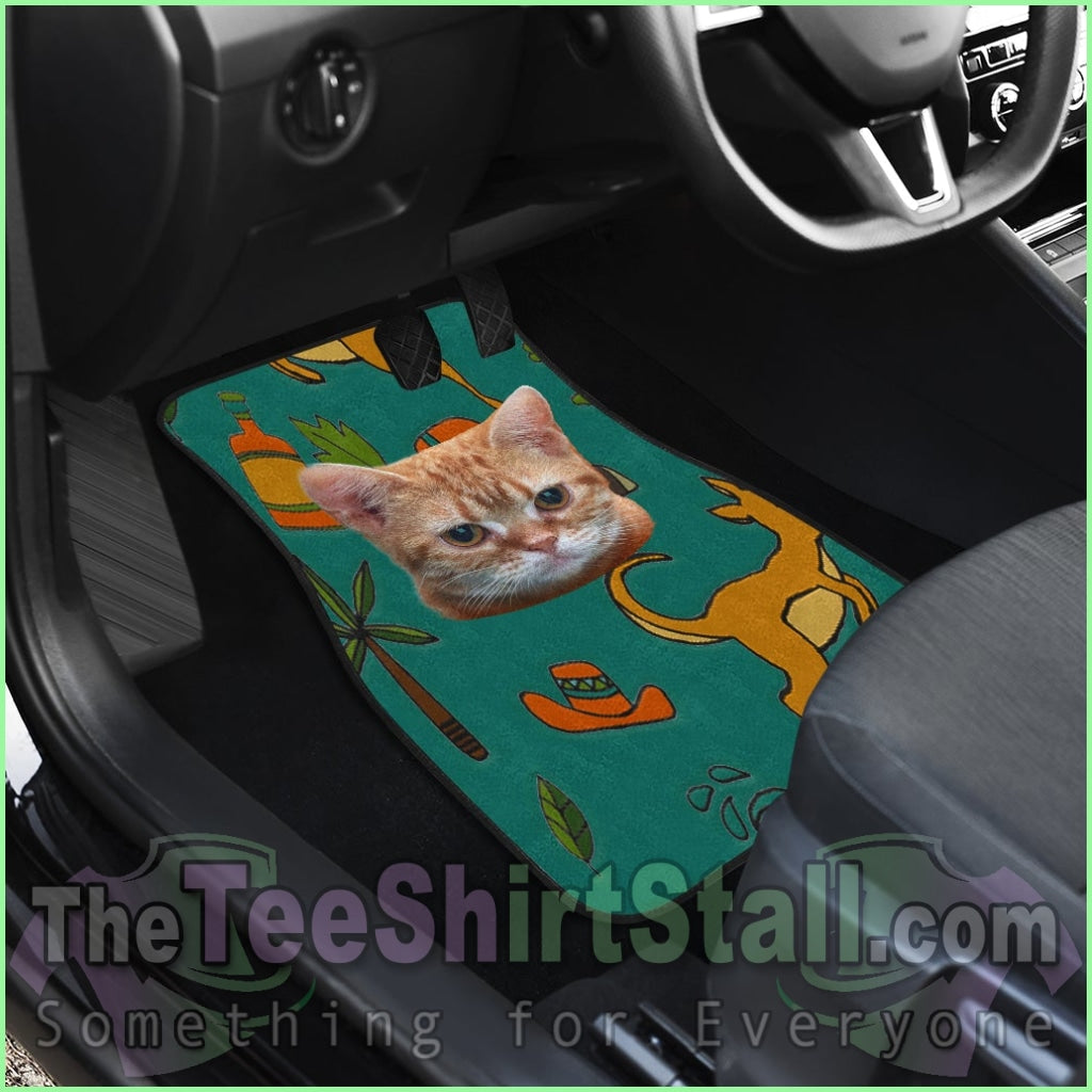 Yellow Cat Car Floor Mat