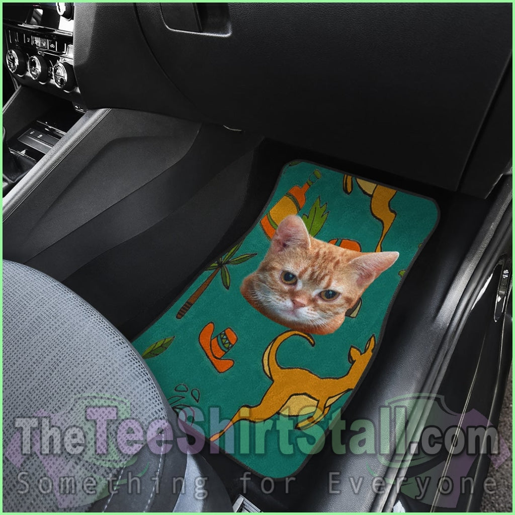 Yellow Cat Car Floor Mat